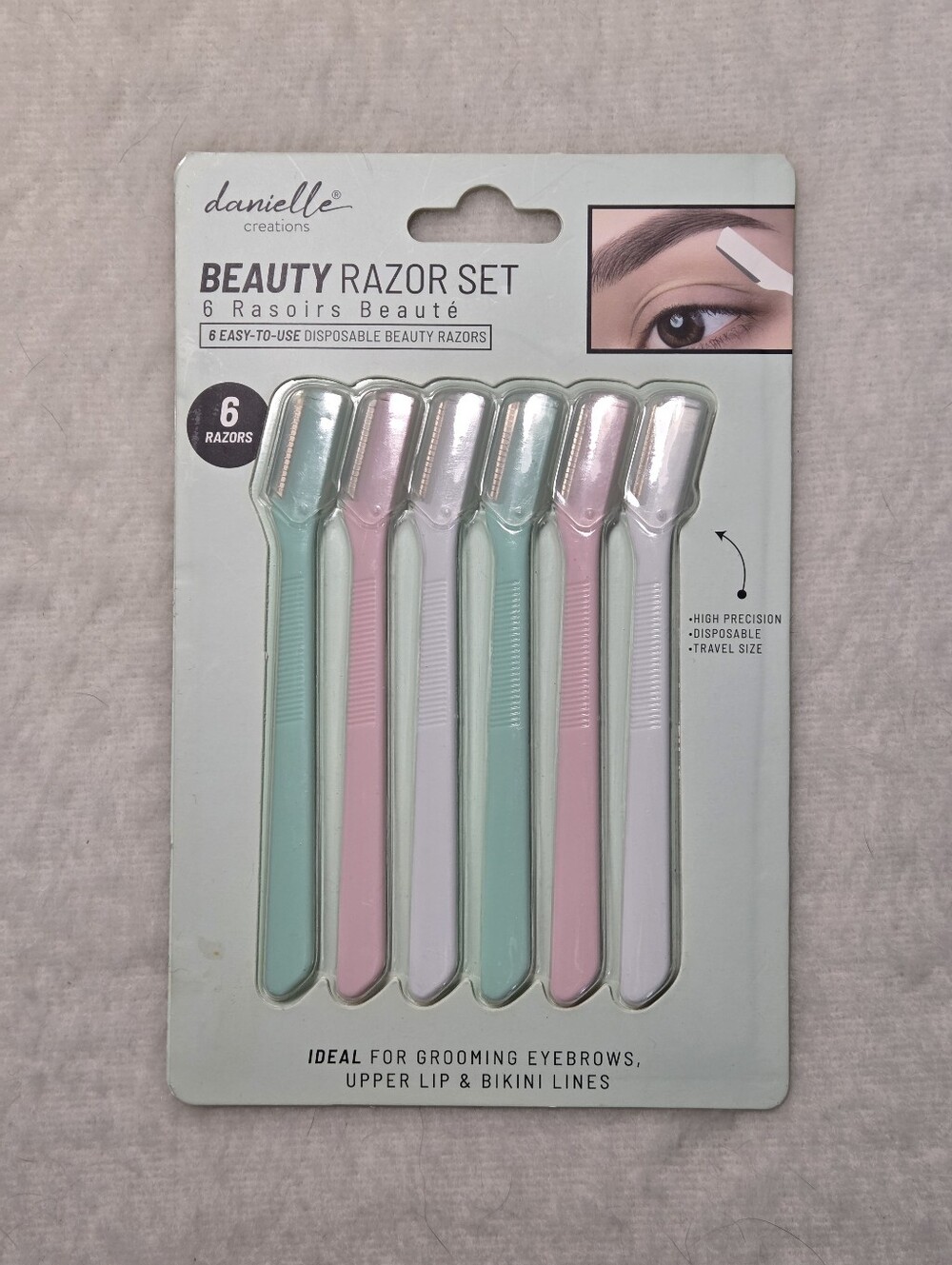 Danielle Creations Beauty Razor Set Pack of 6 Disposable Face Hair Removal